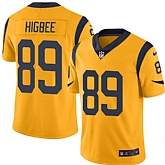 Nike Men & Women & Youth Rams 89 Tyler Higbee Gold Color Rush Limited Jersey,baseball caps,new era cap wholesale,wholesale hats